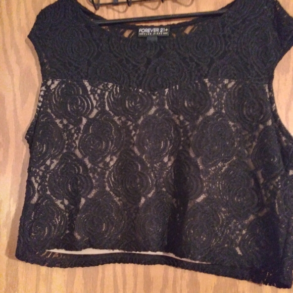 Forever 21 Lace crop top/skirt outfit - Picture 2 of 5
